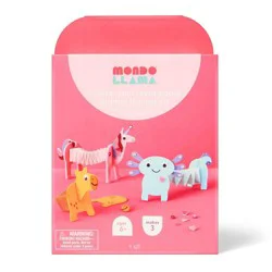 3ct Valentine's Craft Paper Accordion Animal Activity Kit - Mondo Llama™