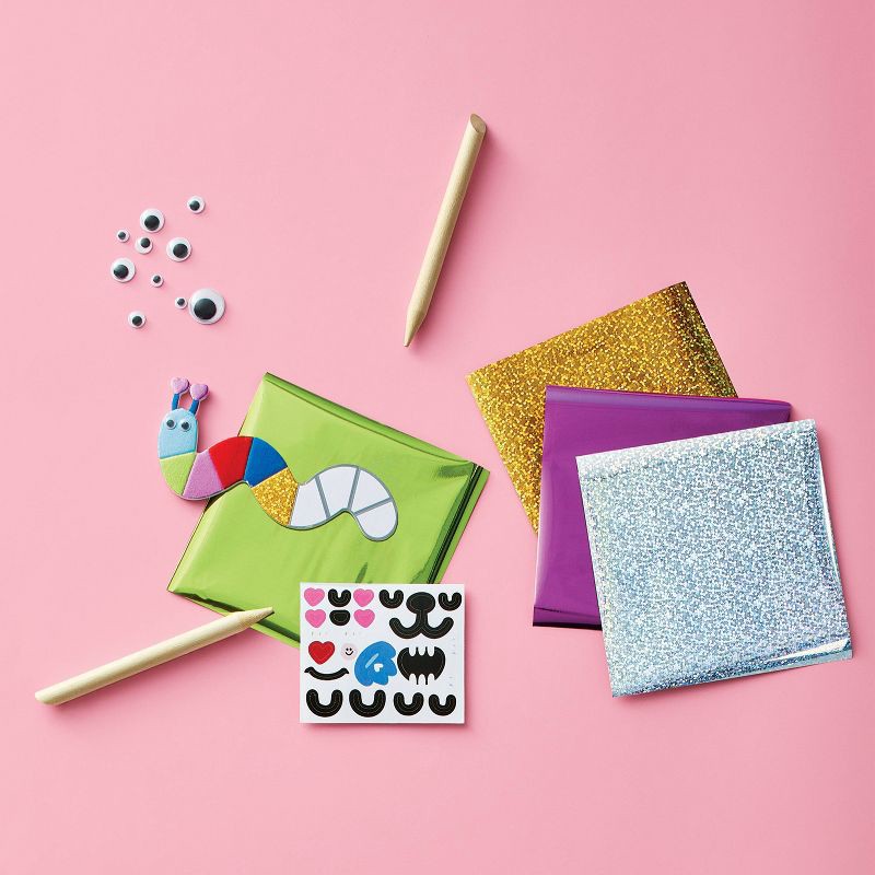 slide 4 of 4, 11ct Valentine's Craft Foil Art Characters Activity Kit - Mondo Llama™, 11 ct