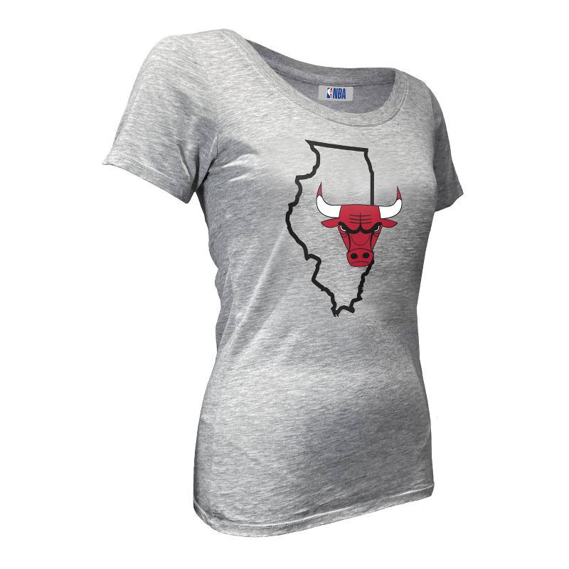 slide 2 of 4, NBA Chicago Bulls Women's Short Sleeve Burnout Scoop T-Shirt - S, 1 ct