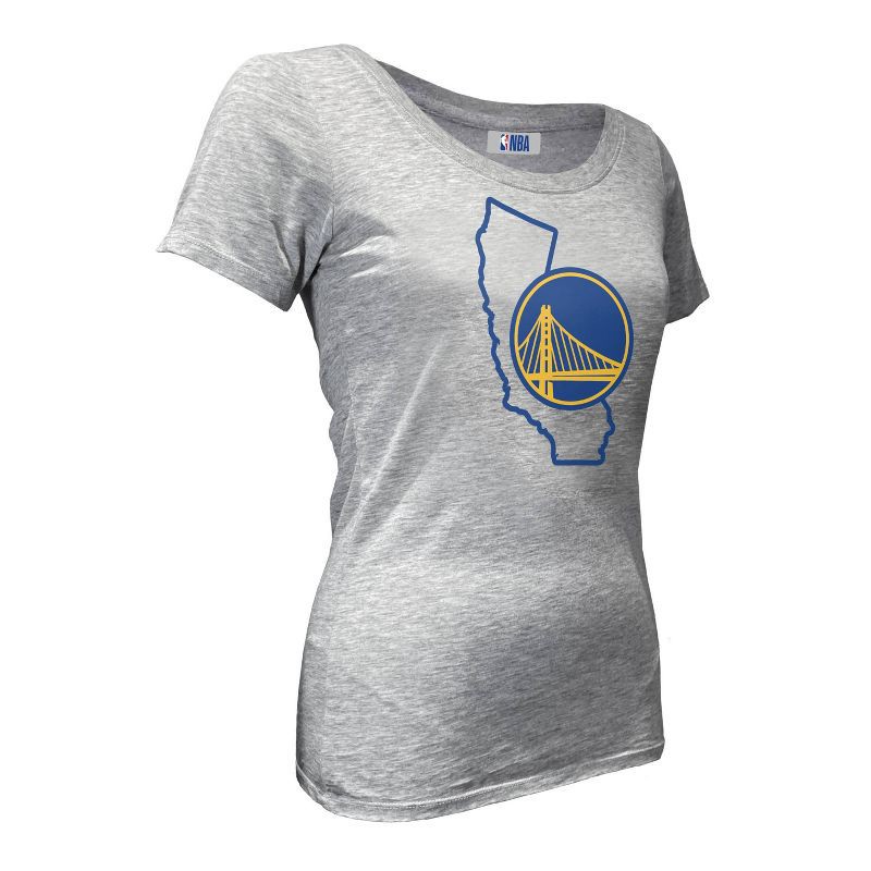 slide 2 of 4, NBA Golden State Warriors Women's Short Sleeve Burnout Scoop T-Shirt - S, 1 ct