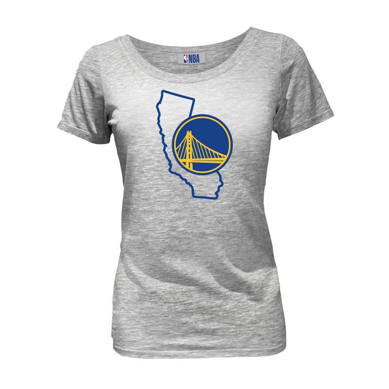 slide 1 of 4, NBA Golden State Warriors Women's Short Sleeve Burnout Scoop T-Shirt - S, 1 ct