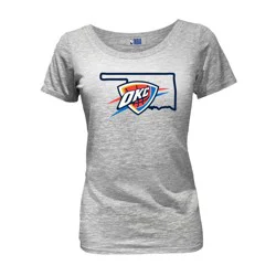 NBA Oklahoma City Thunder Women's Short Sleeve Burnout Scoop T-Shirt - S