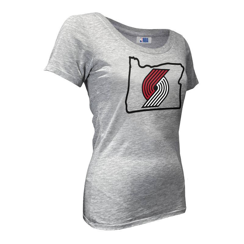 slide 3 of 4, NBA Portland Trail Blazers Women's Short Sleeve Burnout Scoop T-Shirt - S, 1 ct