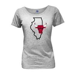 NBA Chicago Bulls Women's Short Sleeve Burnout Scoop T-Shirt - M