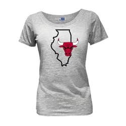 NBA Chicago Bulls Women's Short Sleeve Burnout Scoop T-Shirt - M