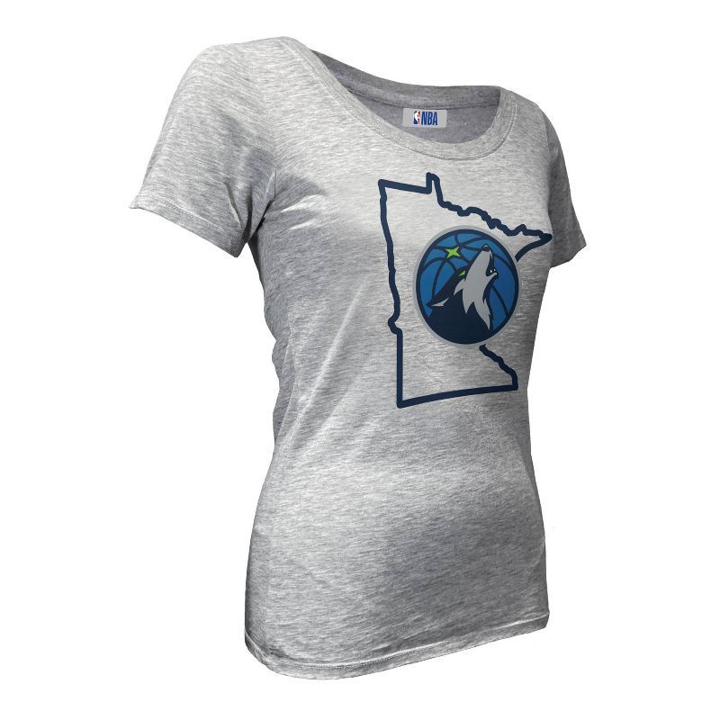 slide 2 of 4, NBA Minnesota Timberwolves Women's Short Sleeve Burnout Scoop T-Shirt - M, 1 ct