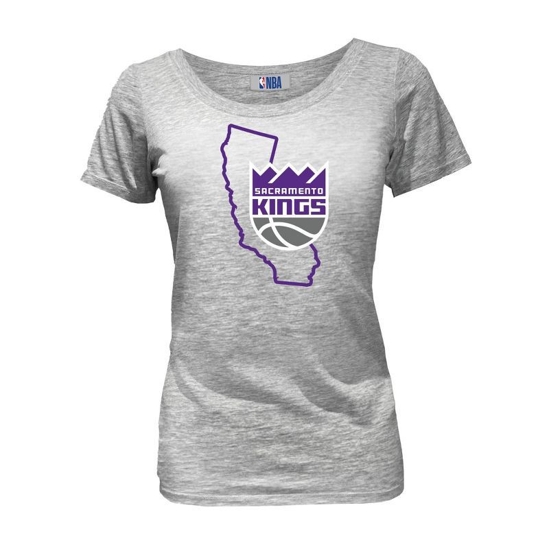 slide 1 of 4, NBA Sacramento Kings Women's Short Sleeve Burnout Scoop T-Shirt - M, 1 ct