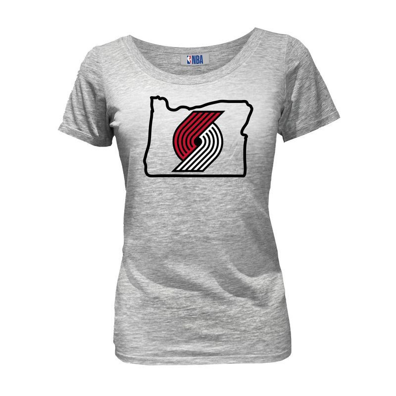 slide 2 of 4, NBA Portland Trail Blazers Women's Short Sleeve Burnout Scoop T-Shirt - M, 1 ct