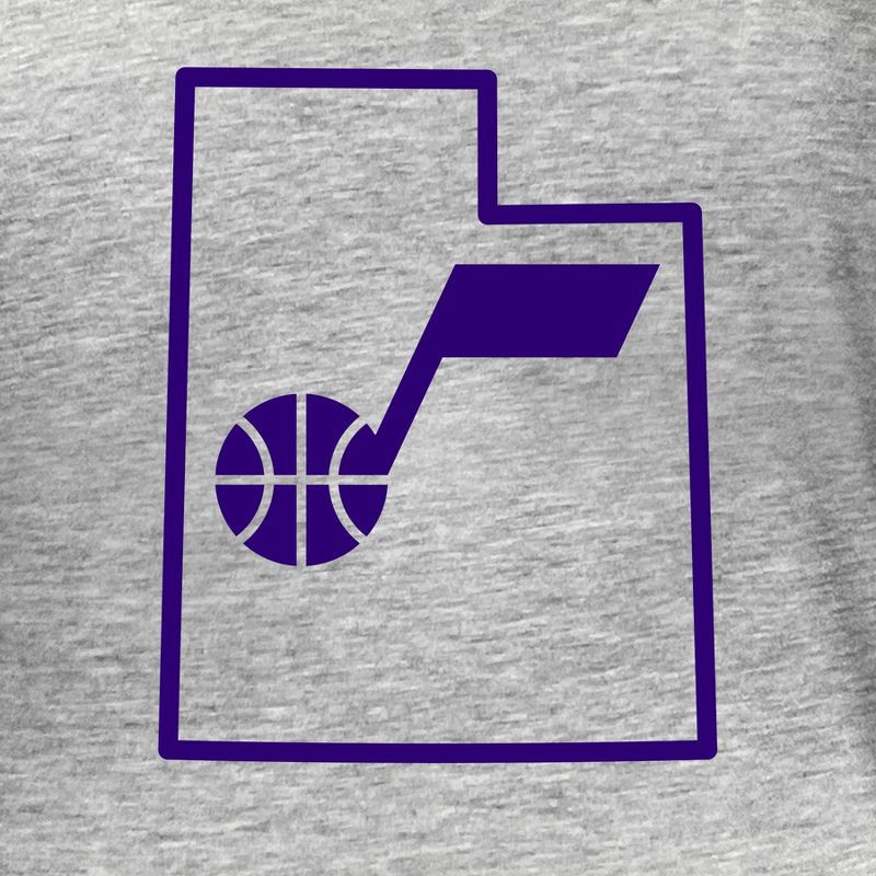 slide 4 of 4, NBA Utah Jazz Women's Short Sleeve Burnout Scoop T-Shirt - M, 1 ct