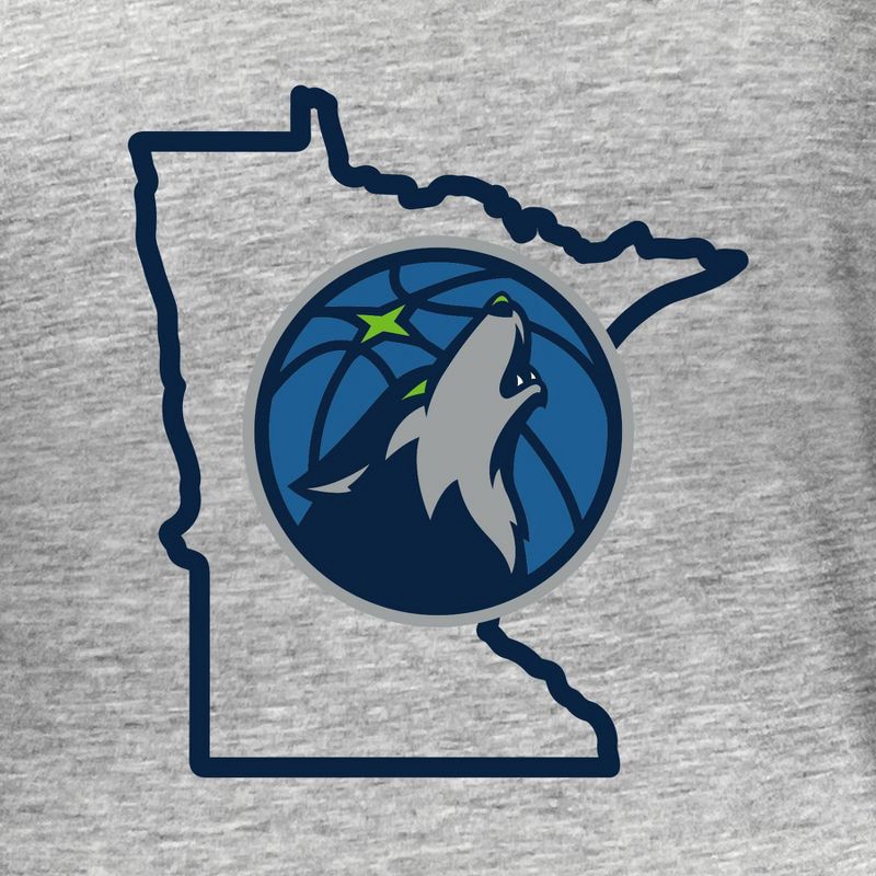 slide 4 of 4, NBA Minnesota Timberwolves Women's Short Sleeve Burnout Scoop T-Shirt - L, 1 ct