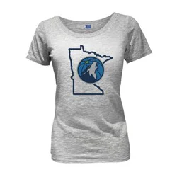 NBA Minnesota Timberwolves Women's Short Sleeve Burnout Scoop T-Shirt - L