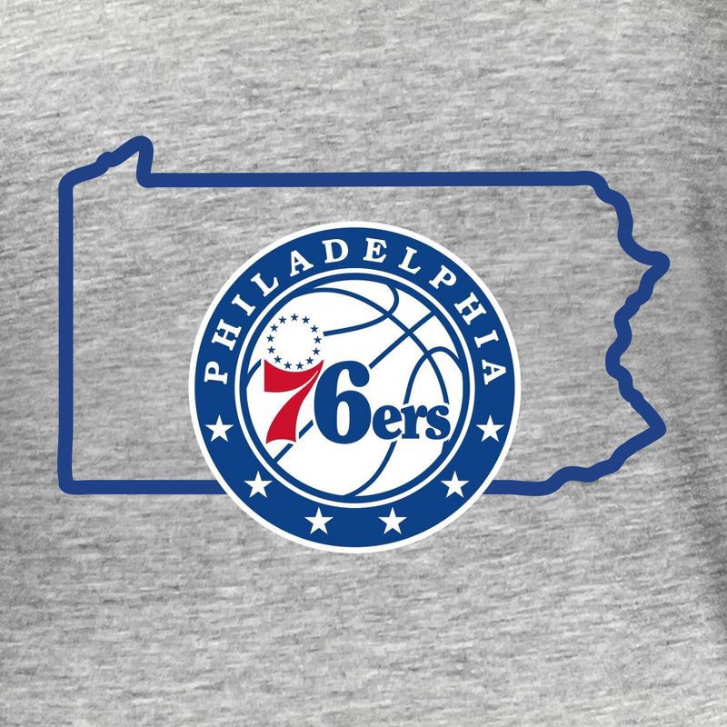 slide 2 of 4, NBA Philadelphia 76ers Women's Short Sleeve Burnout Scoop T-Shirt - L, 1 ct