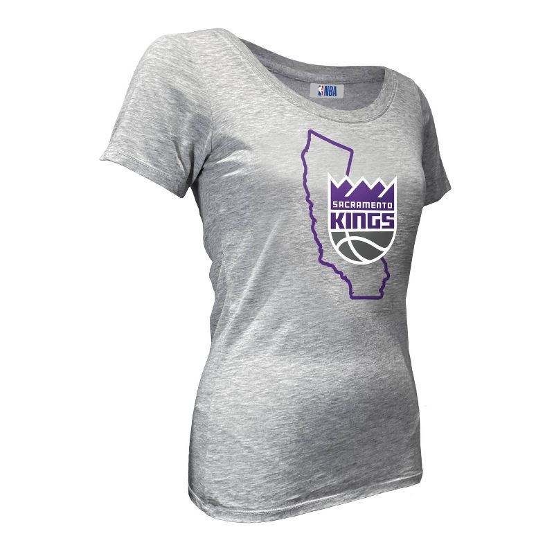 slide 2 of 4, NBA Sacramento Kings Women's Short Sleeve Burnout Scoop T-Shirt - L, 1 ct