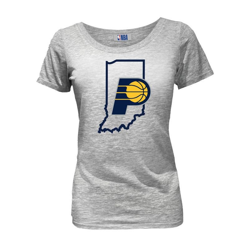 slide 1 of 4, NBA Indiana Pacers Women's Short Sleeve Burnout Scoop T-Shirt - L, 1 ct