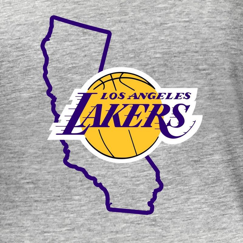 slide 4 of 4, NBA Los Angeles Lakers Women's Short Sleeve Burnout Scoop T-Shirt - XL, 1 ct