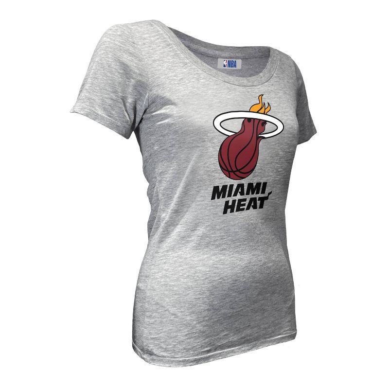 slide 2 of 4, NBA Miami Heat Women's Short Sleeve Burnout Scoop T-Shirt - XL, 1 ct