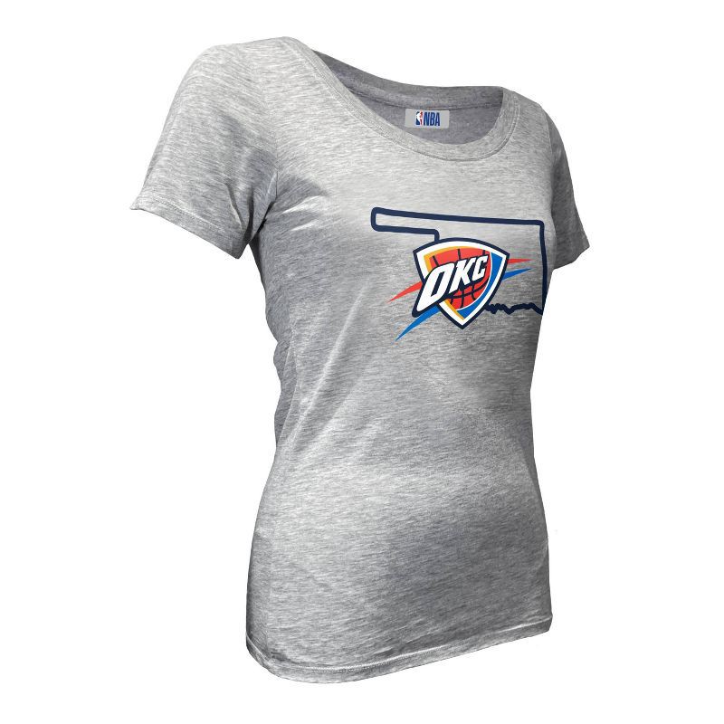 slide 2 of 4, NBA Oklahoma City Thunder Women's Short Sleeve Burnout Scoop T-Shirt - XL, 1 ct