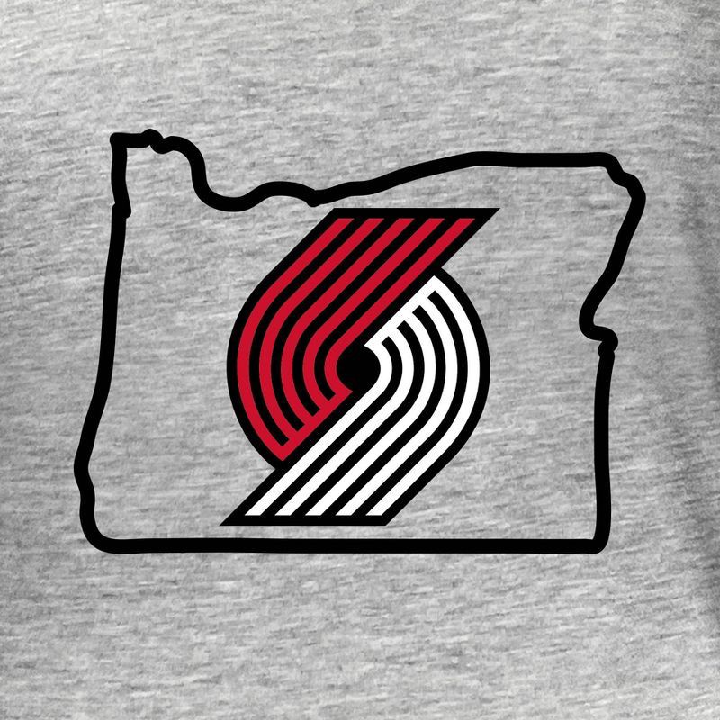 slide 1 of 4, NBA Portland Trail Blazers Women's Short Sleeve Burnout Scoop T-Shirt - XL, 1 ct