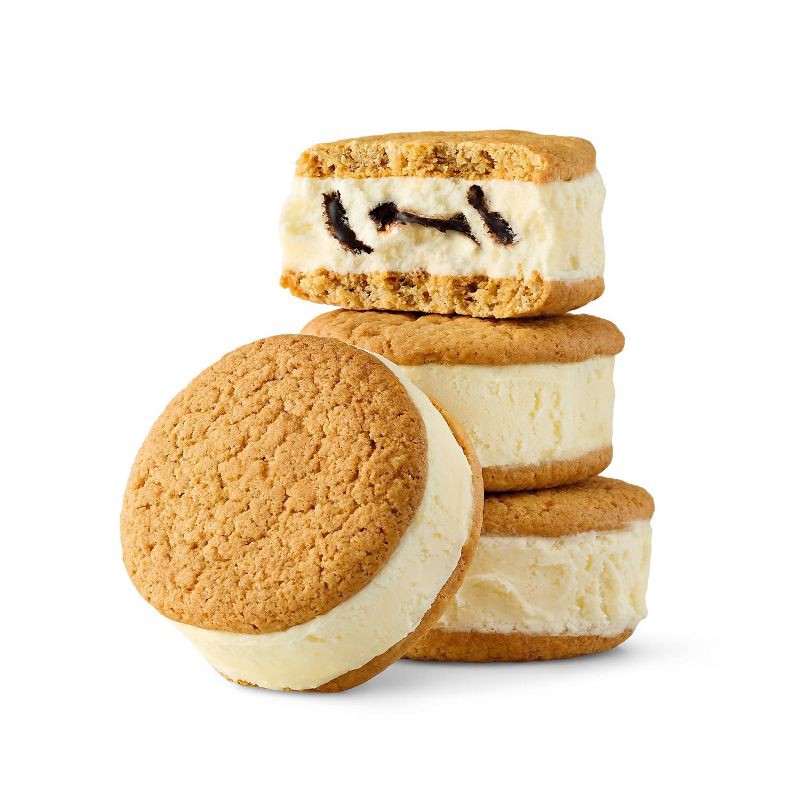 slide 3 of 3, S'mores Cookie Ice Cream Sandwich - 16 fl oz/4ct - Favorite Day™, 4 ct; 16 fl oz