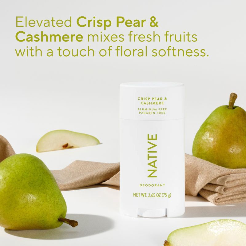 slide 4 of 10, Native Limited Edition Fall Getaway Deodorant - Crisp Pear & Cashmere - 2.65oz, 2.65 oz