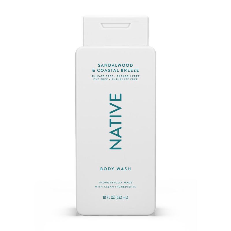 slide 8 of 10, Native Limited Edition Fall Getaway Body Wash - Sandalwood & Coastal Breeze - 18 fl oz, 18 fl oz