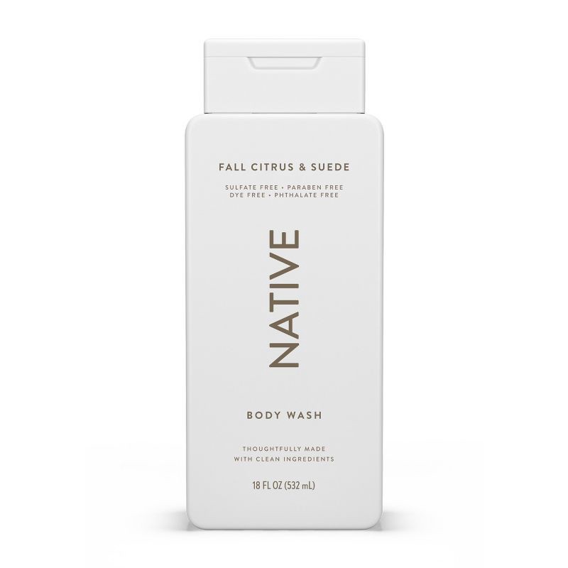 slide 8 of 10, Native Limited Edition Fall Getaway Body Wash - Fall Citrus & Suede - 18 fl oz, 18 fl oz