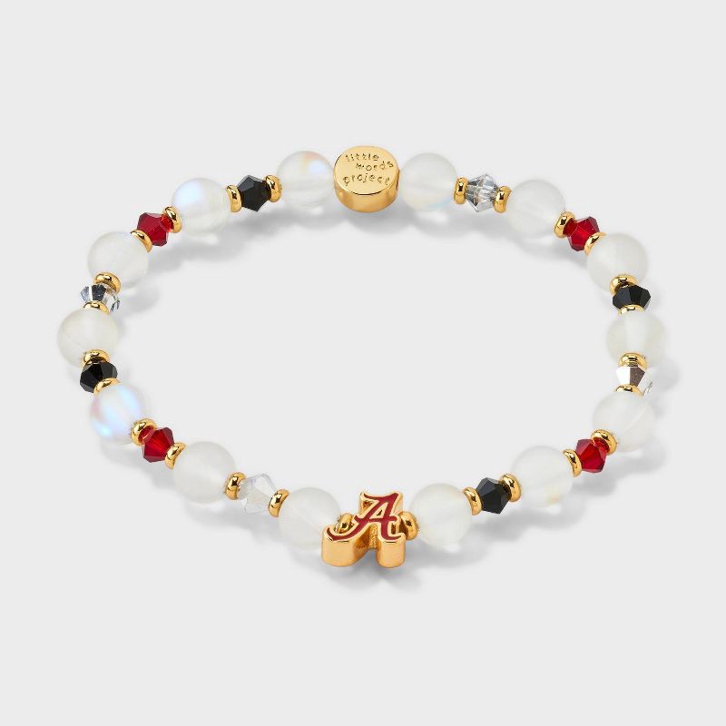slide 3 of 5, Little Words Project University of Alabama Stacker Beaded Bracelet - Red/Black/White, 1 ct