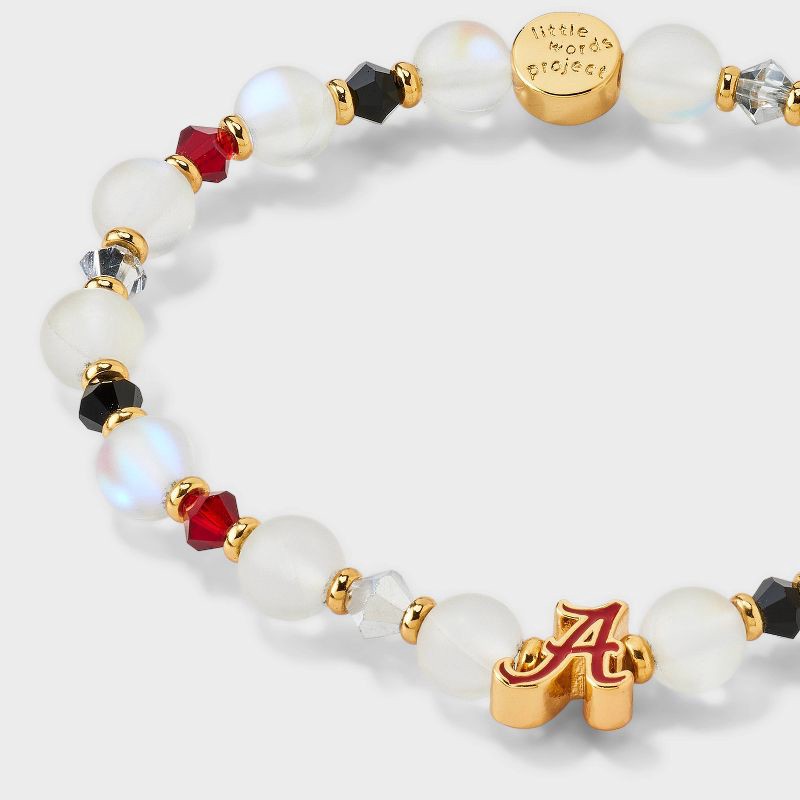 slide 5 of 5, Little Words Project University of Alabama Stacker Beaded Bracelet - Red/Black/White, 1 ct