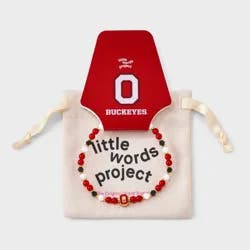 Little Words Project Ohio State Stacker Beaded Bracelet - White/Black/Red