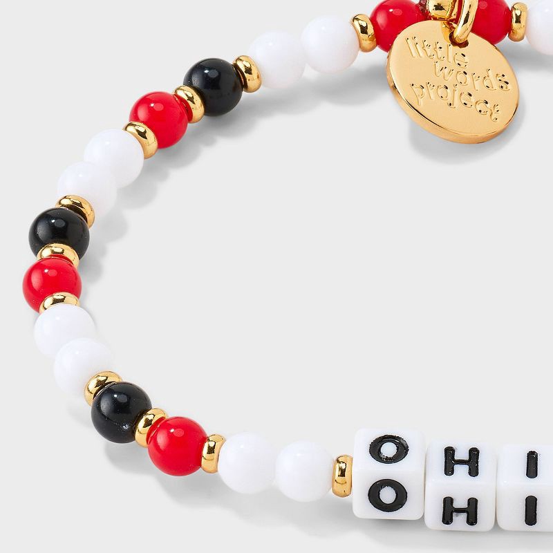 slide 5 of 5, Little Words Project Ohio State Beaded Bracelet - Red/White/Black, 1 ct