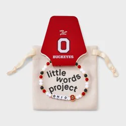Little Words Project Ohio State Beaded Bracelet - Red/White/Black