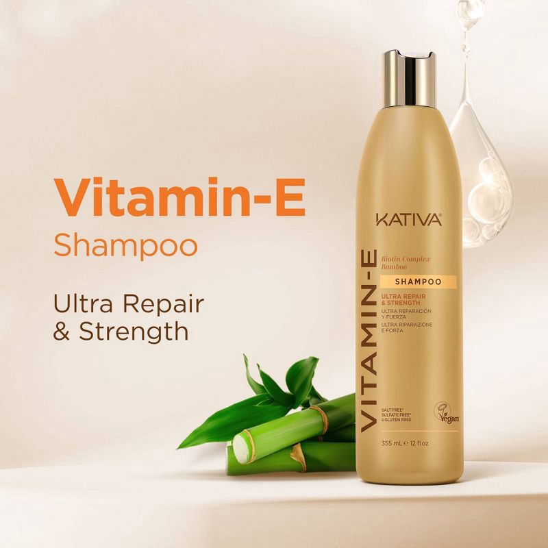slide 4 of 6, KATIVA Vitamin E Shampoo - 12oz, 12 oz