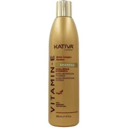 KATIVA Vitamin E Shampoo - 12oz: Strengthening, Damage Repair, All Hair Types, Liquid