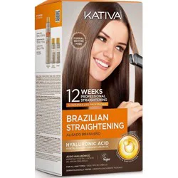 KATIVA Brazilian Straightening Natural Hair Treatment Kit - 3ct