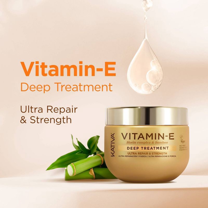 slide 4 of 6, KATIVA Vitamin E Deep Hair Treatment Cream - 10.1oz, 10.1 oz