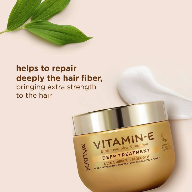 slide 5 of 6, KATIVA Vitamin E Deep Hair Treatment Cream - 10.1oz, 10.1 oz