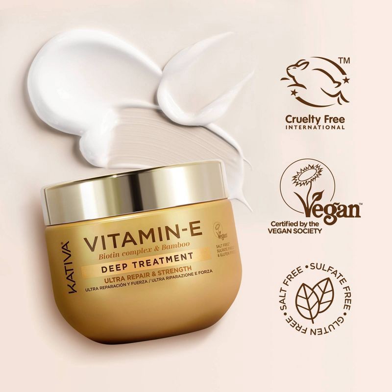 slide 6 of 6, KATIVA Vitamin E Deep Hair Treatment Cream - 10.1oz, 10.1 oz