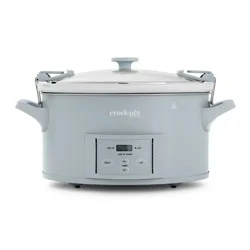 Crock-Pot 7qt Cook and Carry One Touch Programmable Slow Cooker Light Stone