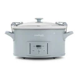 Crock-Pot 7qt Cook and Carry One Touch Programmable Slow Cooker Light Stone