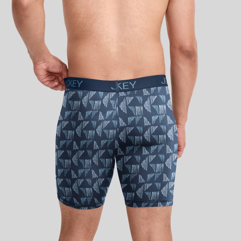 slide 2 of 5, Jockey Generation™ Men's Micro Stretch Long Leg 3pk Briefs - Blue/Coastline Print XL, 3 ct