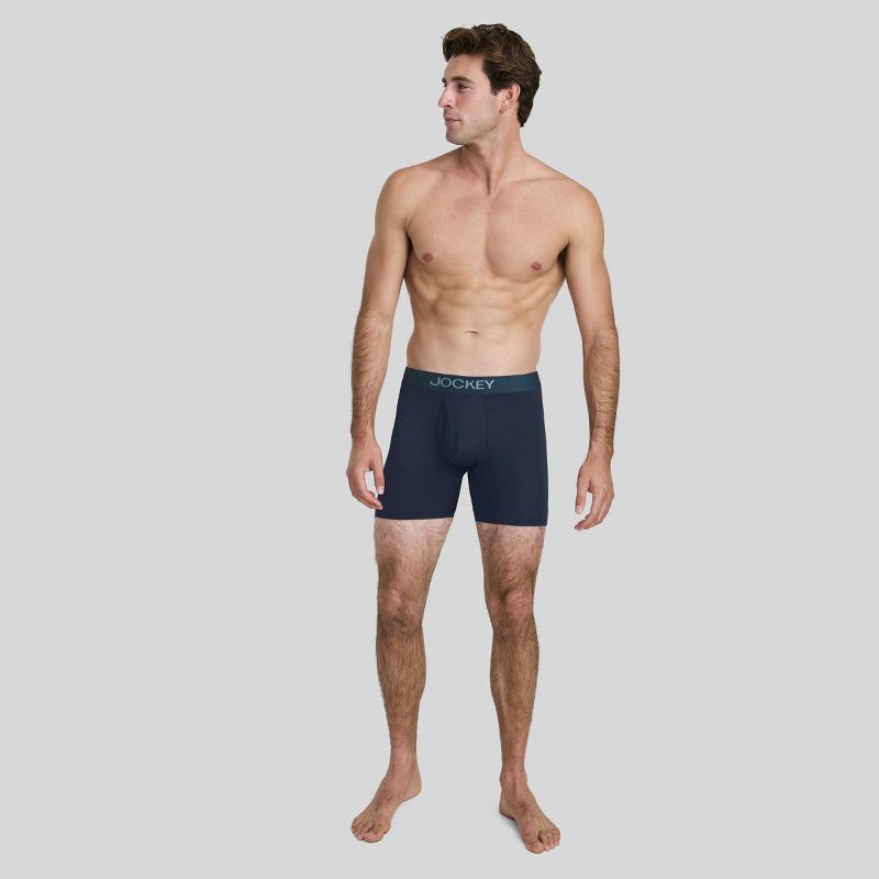 slide 4 of 5, Jockey Generation™ Men's Micro Stretch Long Leg 3pk Briefs - Teal/Blue M, 3 ct
