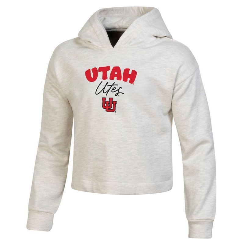 slide 1 of 3, NCAA Utah Utes Girls' Hooded Sweatshirt - S, 1 ct