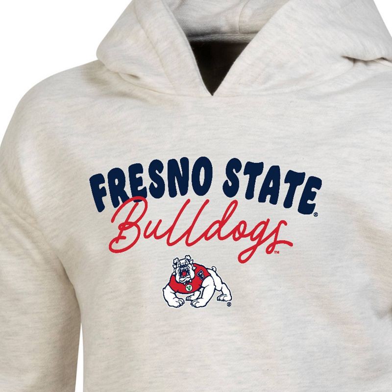 slide 3 of 3, NCAA Fresno State Bulldogs Girls' Hooded Sweatshirt - M: Cotton Pullover, Long Sleeve, 1 ct
