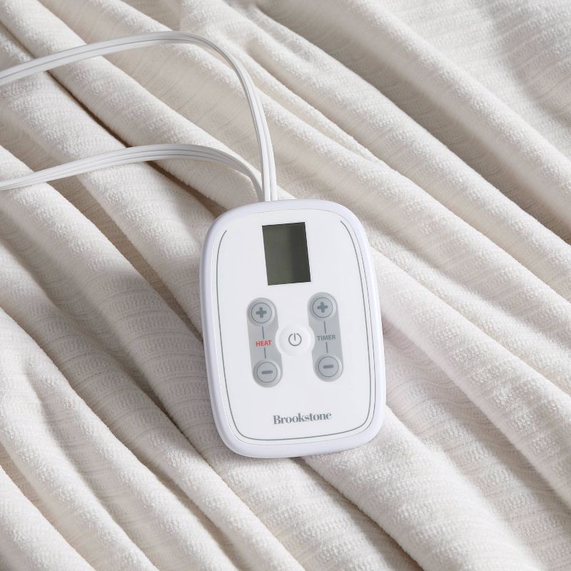 slide 3 of 6, Brookstone King Heated Chenille Knit Blanket Ivory, 1 ct