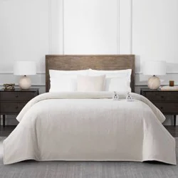 Brookstone King Heated Chenille Knit Blanket Ivory