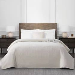 Brookstone King Heated Chenille Knit Blanket Ivory