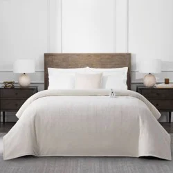 Brookstone Twin Heated Chenille Knit Blanket Ivory
