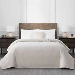 Brookstone Twin Heated Chenille Knit Blanket Ivory