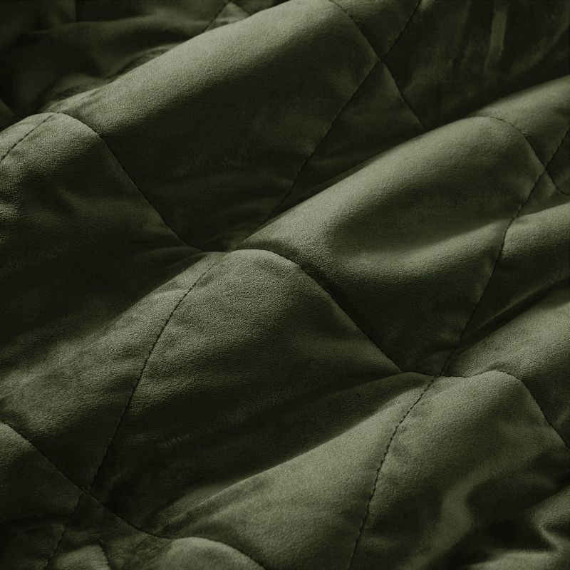 slide 4 of 6, Brookstone King Heated Diamond Stitch Quilt Blanket Olive Green, 1 ct