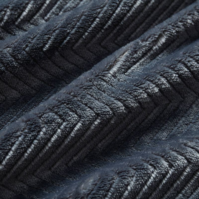 slide 4 of 6, Brookstone Twin Heated Micro Herringbone Blanket Gray, 1 ct